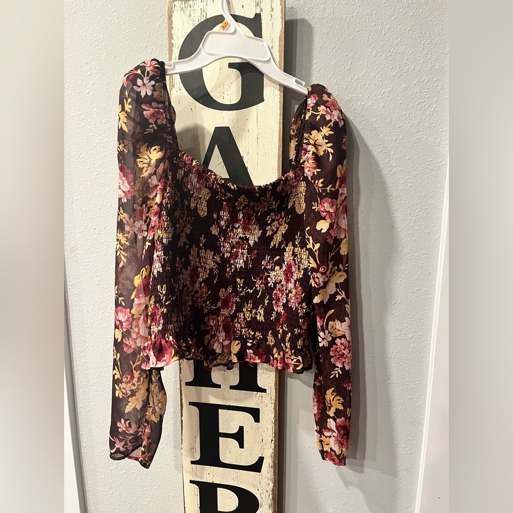 Floral Sheer Top